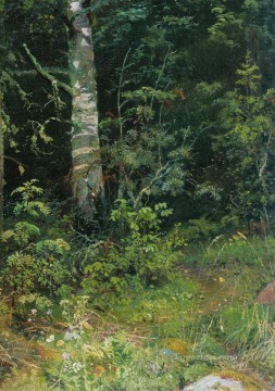 abedul y fresno de montaña 1878 paisaje clásico Ivan Ivanovich Pinturas al óleo